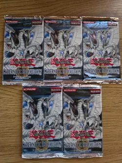 5x Yugioh Cybernetic Revolution 1 Edition Booster Pack Englisch OVP Sealed CRV - Image 1