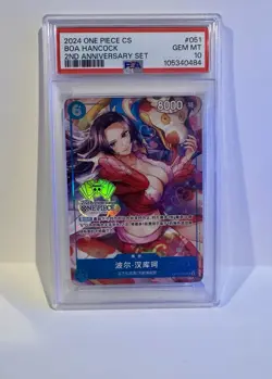 Boa Hancock OP07-051 Holo Promo Serialized Chinese 2nd Anniversary Set PSA 10 - Image 1