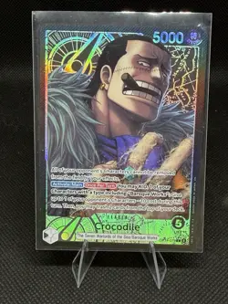 One Piece TCG Crocodile OP14-079 Alt Art Leader Azure Sea's Seven NM - Image 1