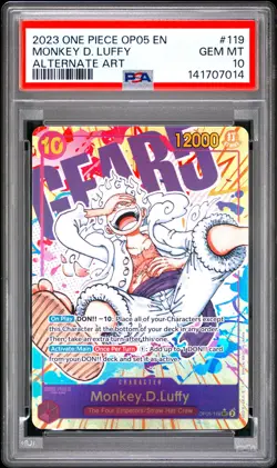 Monkey D. Luffy PSA10 2023 One Piece Op05-Awakening Alternate Art #119 - Image 1