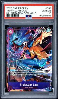 Trafalgar Law (Illustration Box Vol.6) P-093 One Piece Promotion Card. PSA 10 - Image 1