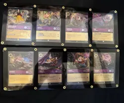 Disney Lorcana Wild’s Unknown Snow White & 7 Dwarfs 8-Card Full Holo Lot Holders - Image 2