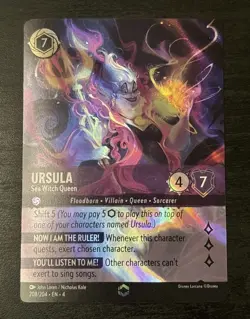 NEVER PLAYED Disney Lorcana Ursula's Return 208/204 Ursula Sea Witch Enchanted - Image 1