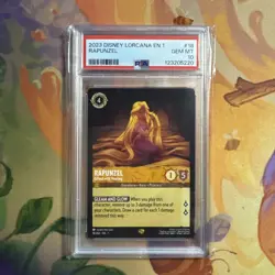 2023 DISNEY LORCANA EN 1-THE FIRST CHAPTER RAPUNZEL - GIFTED WITH HEALING PSA 10 - Image 1