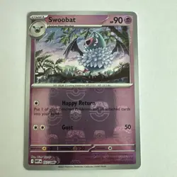 Pokemon Swoobat Master Ball Pattern Sv: White Flare Holo Card 037/086 90 NM - Image 1