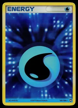 Pokemon Card - Water Energy Power Keepers 105/108 Holo - Image 1
