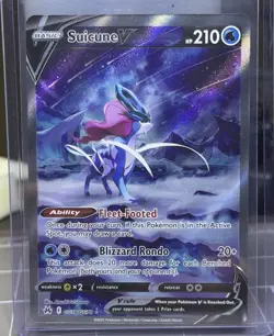 Pokemon TCG Suicune v GG38/GG70 Crown Zenith Full Art Holo Card Ultra Rare - Image 1