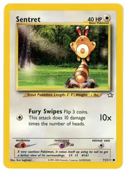 Sentret 71/111 Neo Genesis Pokemon Card - Image 1