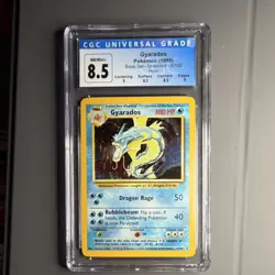 CGC 8.5 Gyarados Base Set Unlimited Holo Rare 6/102 Pokemon Card English 1999 - Image 1