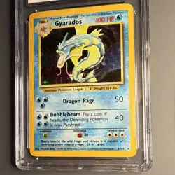 CGC 8.5 Gyarados Base Set Unlimited Holo Rare 6/102 Pokemon Card English 1999 - Image 2