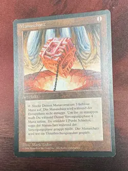 MTG MANA VAULT FORIGN BLACK BORDER FBB GERMAN MODERATELY PLAYED - Image 1