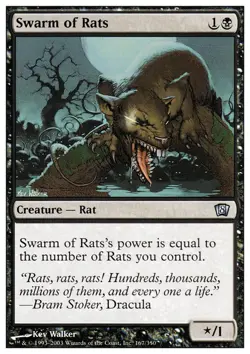 1x Swarm of Rats Moderate Play MTG Magic - Kid Icarus - - Image 1