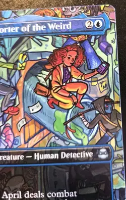 April, Reporter Of The Weird (Borderless) 0206 Uncommon Ninja Turtles MTG - Image 3