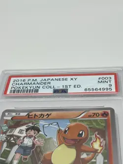 2016 Pokemon Japanese XY Pokekyun Collection Charmander 1st Ed PSA 9 - Image 3