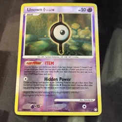 Unown [I] 37/123 Rare Mysterious Treasures Pokemon Card Reverse Holo LP - Image 1