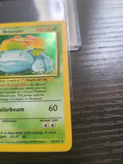 Pokemon TCG VTG WOTC Base Set Unlimited Venusaur 15/102 Holo Rare LP/NM - Image 2