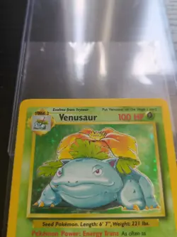 Pokemon TCG VTG WOTC Base Set Unlimited Venusaur 15/102 Holo Rare LP/NM - Image 5