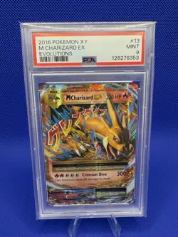 2016 POKEMON XY EVOLUTIONS #13 M CHARIZARD EX EVOLUTIONS PSA 9 - Image 1