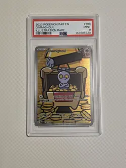 PSA 9 GIMMIGHOUL IR #198 Sailor Moon Pokemon Paradox Rift C13 - Image 1