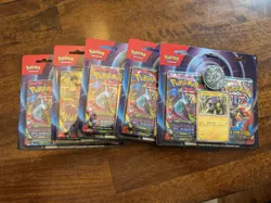 Pokemon 2-Pack Blister Raikou. Mega Evolutions Phantasmal Flames. Lot of 5 - Image 1