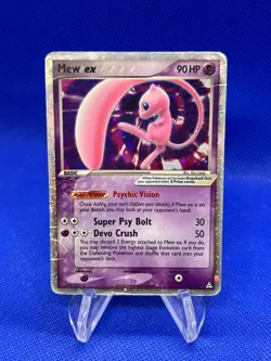 2006 Pokemon EX Holon Phantoms Mew ex 100/110 Ultra Rare DMG/CREASED - Image 1