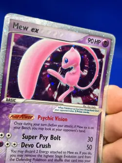 2006 Pokemon EX Holon Phantoms Mew ex 100/110 Ultra Rare DMG/CREASED - Image 3