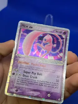 2006 Pokemon EX Holon Phantoms Mew ex 100/110 Ultra Rare DMG/CREASED - Image 5