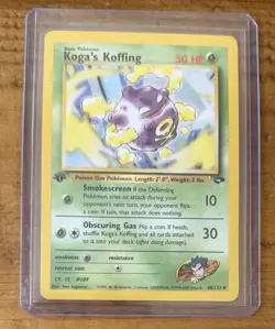 Pokemon TCG Koga’s Koffing #48/132 Non Holo 1st Edition Vintage 1999-2000 - Image 1