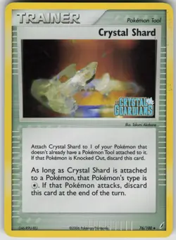 Pokemon TCG Crystal Shard Uncommon Reverse Holo Crystal Guardians 76/100 - Image 1