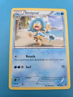Simipour XY Base Set #38 (2014) Rare Pokemon VG - Image 1