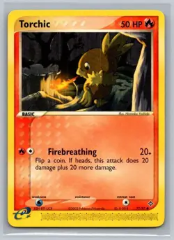 Torchic 77/97 Common Dragon Pokemon Near Mint - Image 1