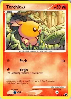 Torchic 89/106 Common Great Encounters Pokemon Moderately Played - Image 1