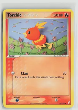 Torchic 65/100 Common Crystal Guardians Pokemon Moderately Played - Image 1