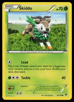 Skiddo 18/146 Common XY Pokemon Near Mint - Image 1