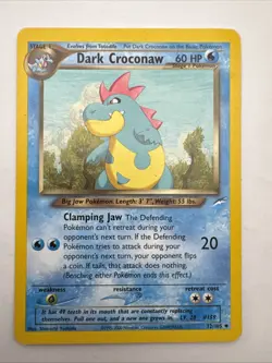 Pokemon TCG Dark Croconaw Neo Destiny 32/105 Regular Unlimited Uncommon - Image 1