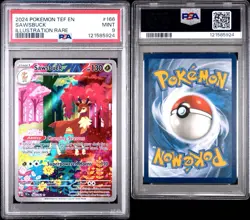 2024 POKEMON TEF EN-TEMPORAL FORCES 166 SAWSBUCK ILLUSTRATION RARE PSA 9 - Image 3