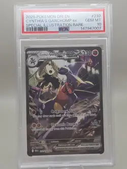 2025 Pokemon DRI EN Special Illustration Rare #232 Cynthia's Garchomp ex PSA 10 - Image 1