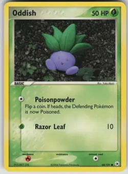Pokemon TCG Oddish Common Hidden Legends 68/101 - Image 1