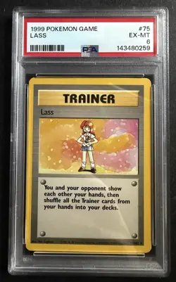 1999 Pokemon Game Lass #75 PSA 6 EX-MT - Image 1