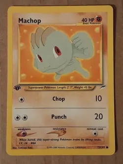 Pokemon Machop 73/105 1st Edition NEO Destiny LP-NM See Pictures - Image 1
