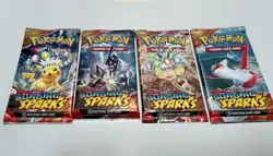 Pokemon Surging Sparks Single Booster Pack Lot of 4 New Sealed Cover Art Varies - Image 1