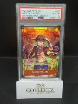 One Piece Monkey D. Luffy ST10-006 Treasure Booster Set Promo PSA 10 - Image 1