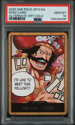 2025 One Piece OP13-Carrying on His Will Alternate Art-GOLD DON!! PSA 10 - Image 1