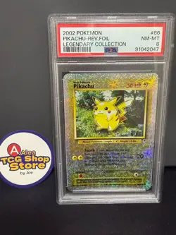 Pokemon PSA 8 Pikachu #86 Reverse Foil Legendary Collection 2002 English - Image 1
