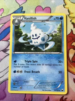 Vanillish - 34/108 - Uncommon LP, English Pokemon Dark Explorers - Image 1