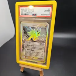 PSA 8 NM/MT 2005 Pokemon EX Delta Species Stamped #7 Jolteon Reverse Holo - Image 4