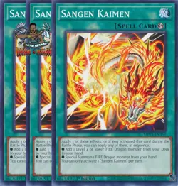 Yugioh! 3x Sangen Kaimen MP25-EN359 Common 1st Ed NM - Image 1
