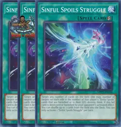 Yugioh! 3x Sinful Spoils Struggle MP25-EN358 Common 1st Ed NM - Image 1