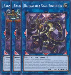 Yugioh! 3x Ragnaraika Stag Sovereign MP25-EN357 Common 1st Ed NM - Image 1