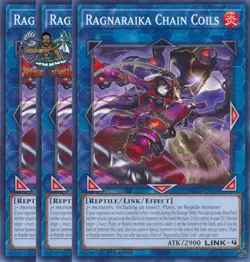 Yugioh! 3x Ragnaraika Chain Coils MP25-EN356 Common 1st Ed NM - Image 1